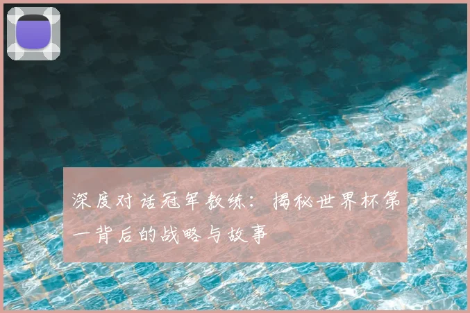 深度对话冠军教练：揭秘世界杯第一背后的战略与故事